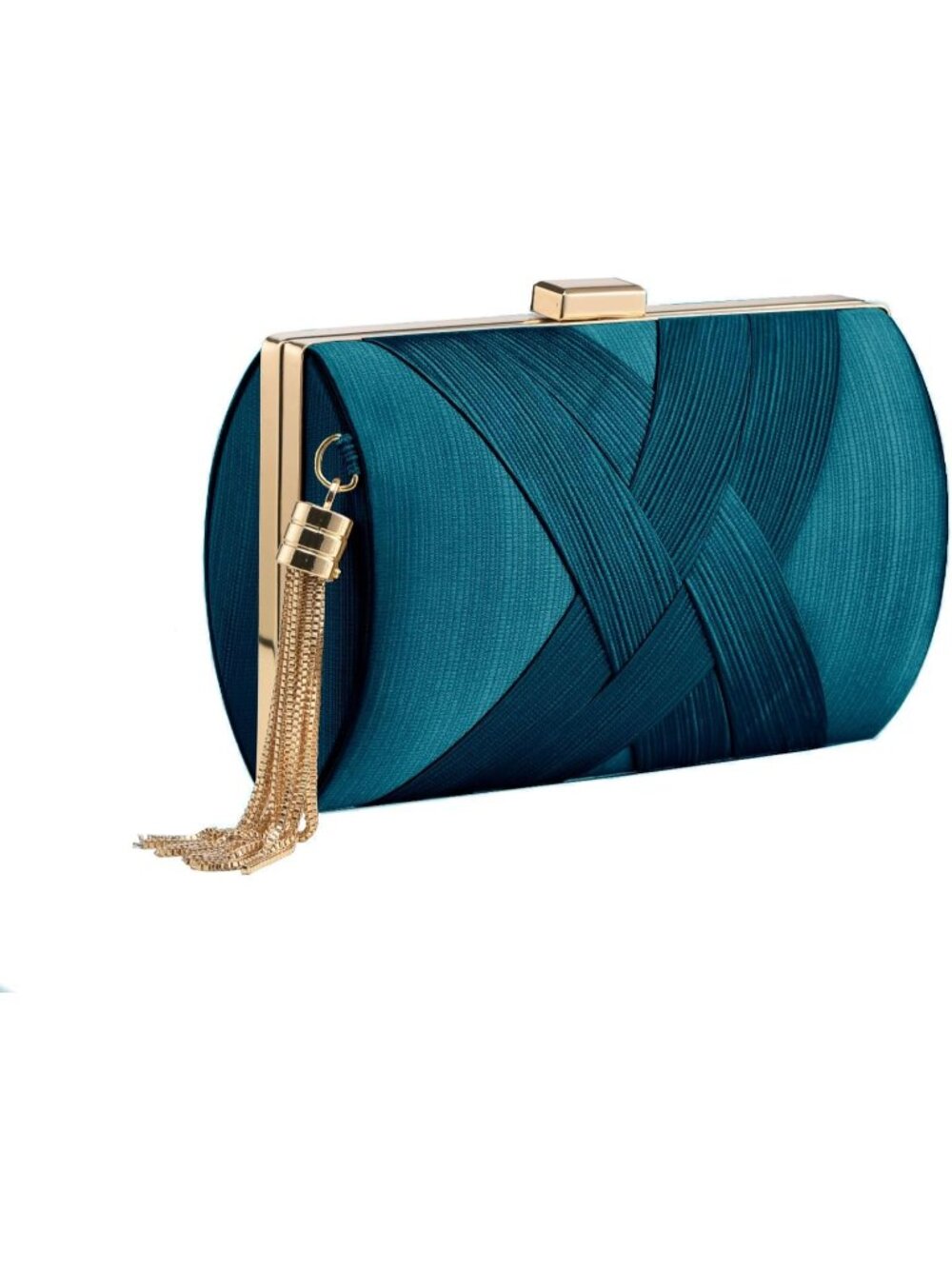 👜 Women's Lake Blue Tassel Evening Clutch bag Crossbody Night out Clutch Purses